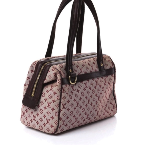 SOLD💋 LOUIS VUITTON Mini Josephine Denim PM Monogram Tote Mini Lin Cherry Satche - Picture 2 of 16